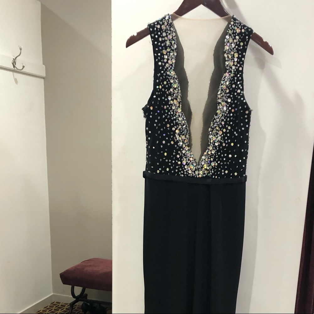 Jovani black beaded gown